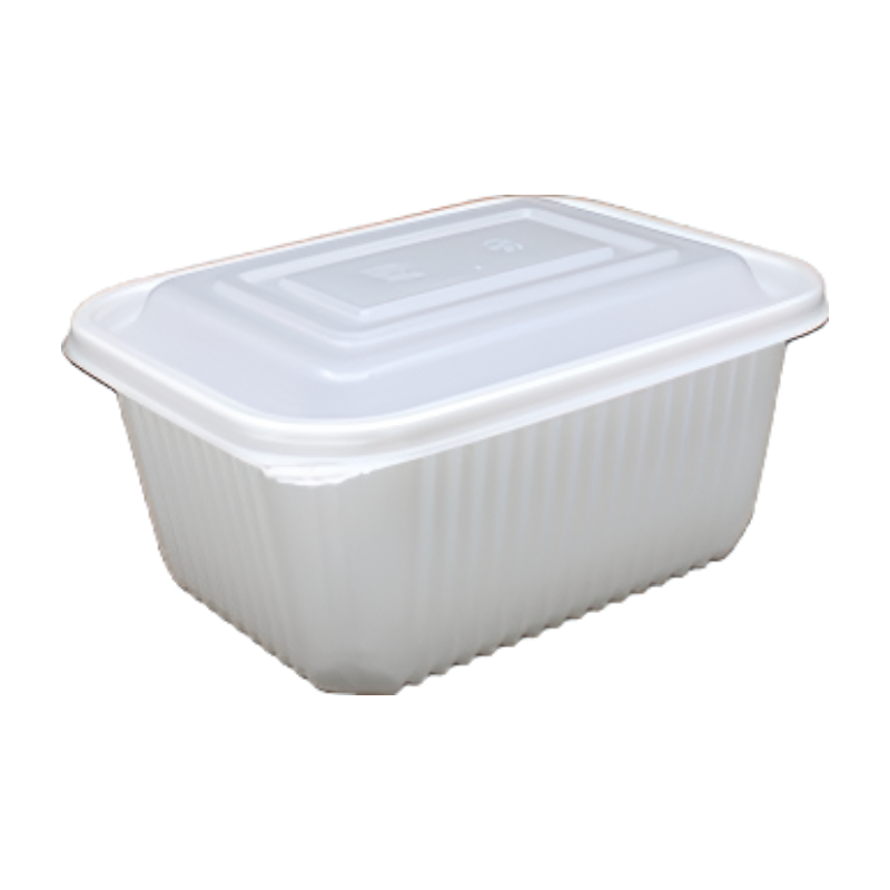 TY 사각 미니찜용기 소 200x150x50 750ml 흰색 400개 세트 떡볶이용기 - 상세 이미지 3