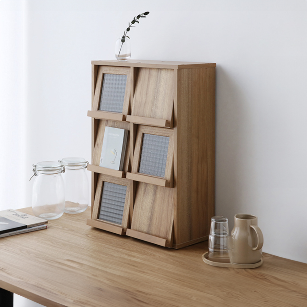 필몬 미니수납장 6문 NFM6242V 세로형 165x165x145mm, 3단, 캄포어베니어 6118.9160 - 상세 이미지 4