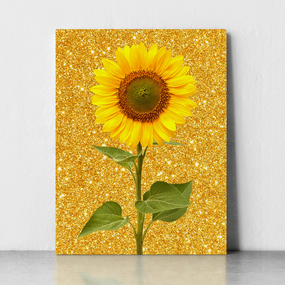 돈들어오는 그림 액자 황금 해바라기 포스터 A4