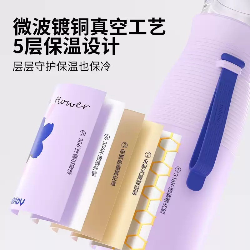 차우리는 텀블러 티 거름망 찻잎 휴대용 보온 티보틀 녹차 투명한 보틀 - 상세 이미지 5