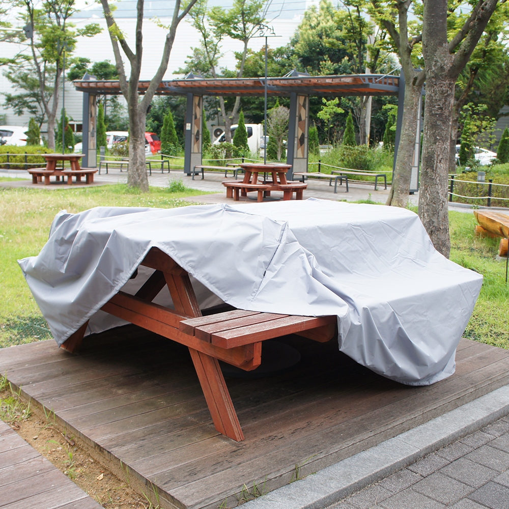 더퍼 야외 원목 벤치 테이블 방수 커버 덮개