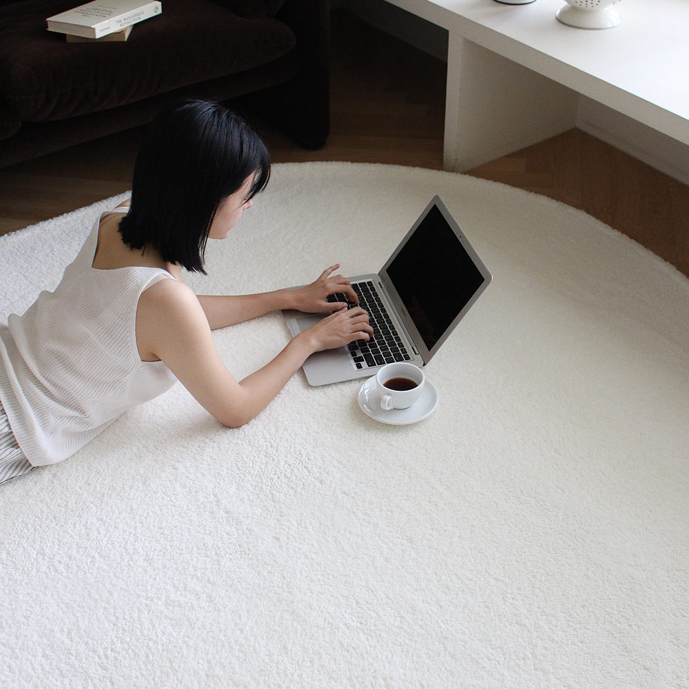 브로브로 마시멜로 따뜻한 겨울 온감 러그 거실 카페트 아이보리, 사각 200x265