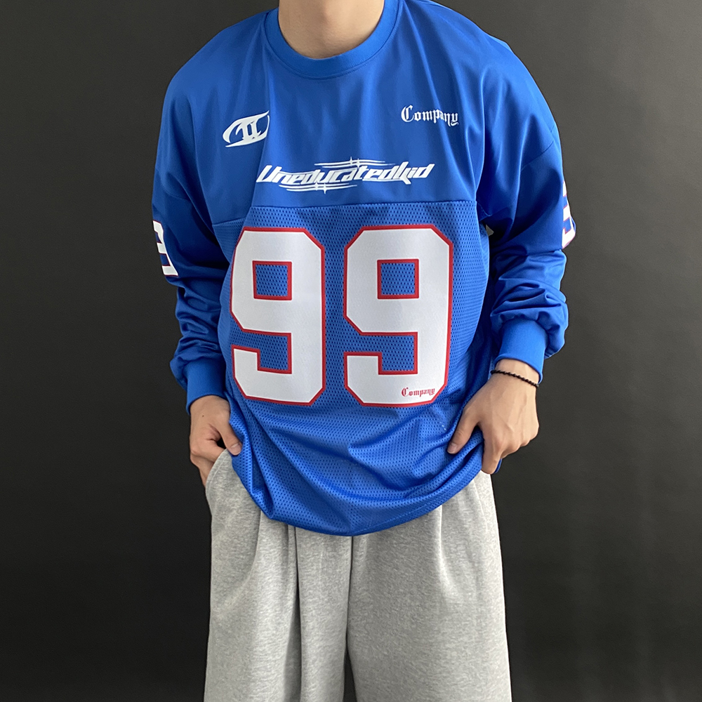 럭비맨투맨 블록코어긴팔 럭비져지 짐웨어오버핏 웜업맨투맨 이미지 6