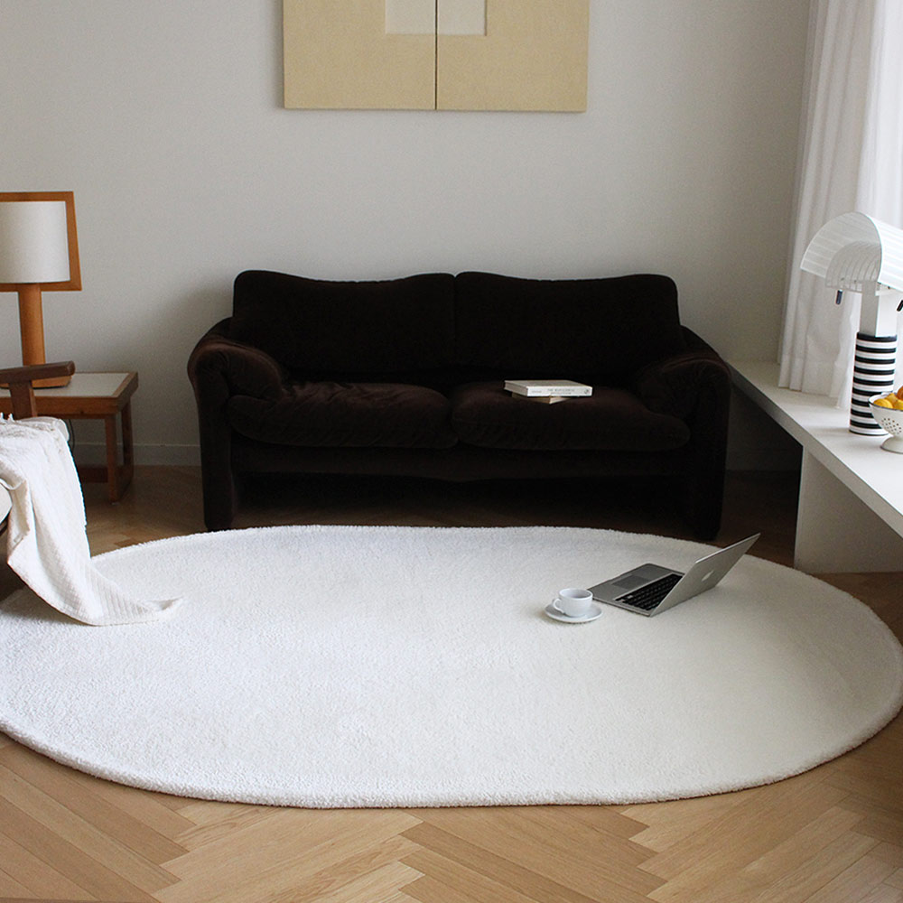 브로브로 마시멜로 따뜻한 겨울 온감 러그 거실 카페트 아이보리, 사각 200x265