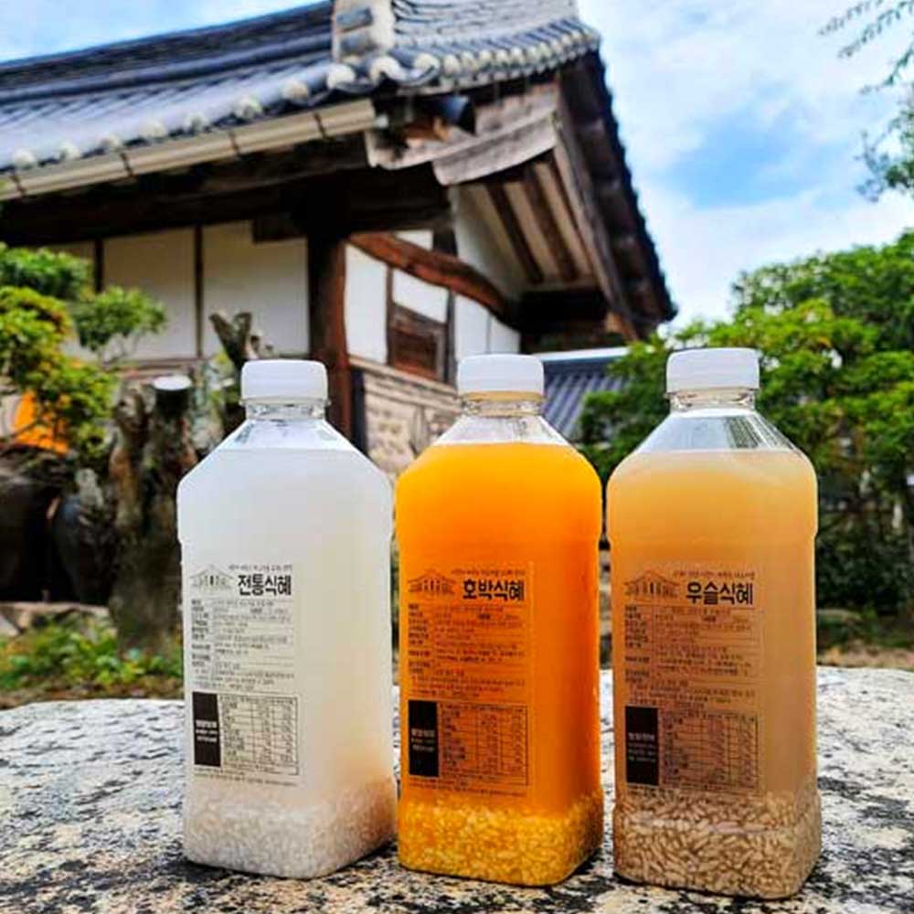 [냉동]전북고택 수제 식혜 1000ml/시원한 쌀 단호박 우슬 프리미엄 3종 - 상품 이미지