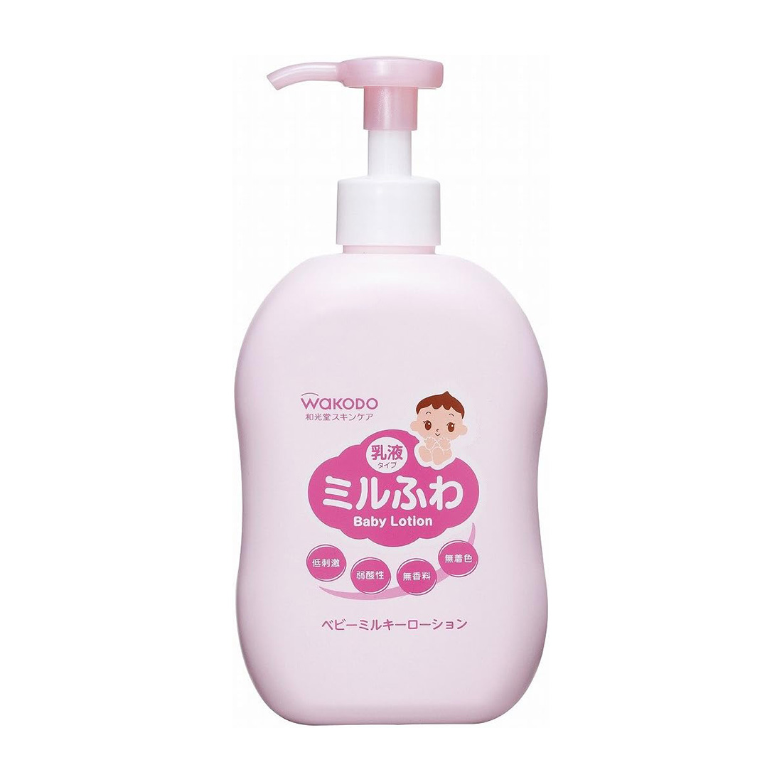 와코도 밀후와 저자극 베이비 밀키 로션 300ml 펌프 타입 일본직구