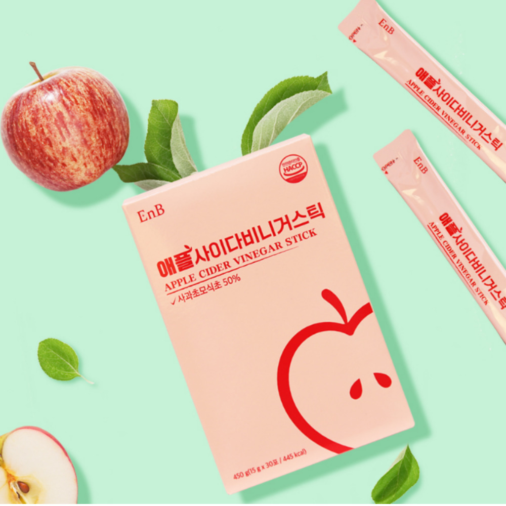 EnB 애사비 애플사이다비니거 스틱 15ml 30포 사과 초모 식초 애사비효능 - 상품 이미지