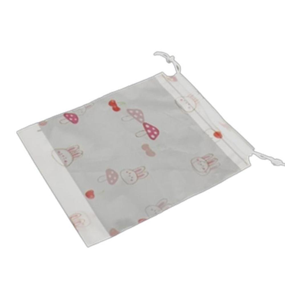 여행가방정리 끈조임 주머니 반투명 EVA파우치 미니 16X20CM 토끼레드