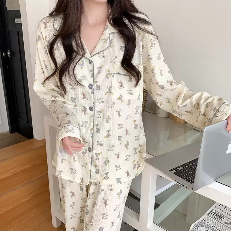 손해보기싫어서 12화 한지현 잠옷 홈웨어 남자연 파자마 긴소매 의상 옷 패션 - 상세 이미지 2