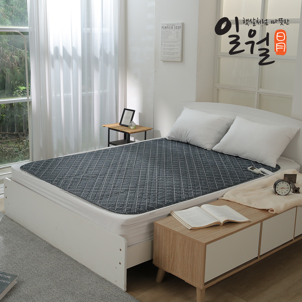 일월 전기매트 피치블로썸 초절전형 워셔블 탄소 카본매트 전기장판 전기요 싱글