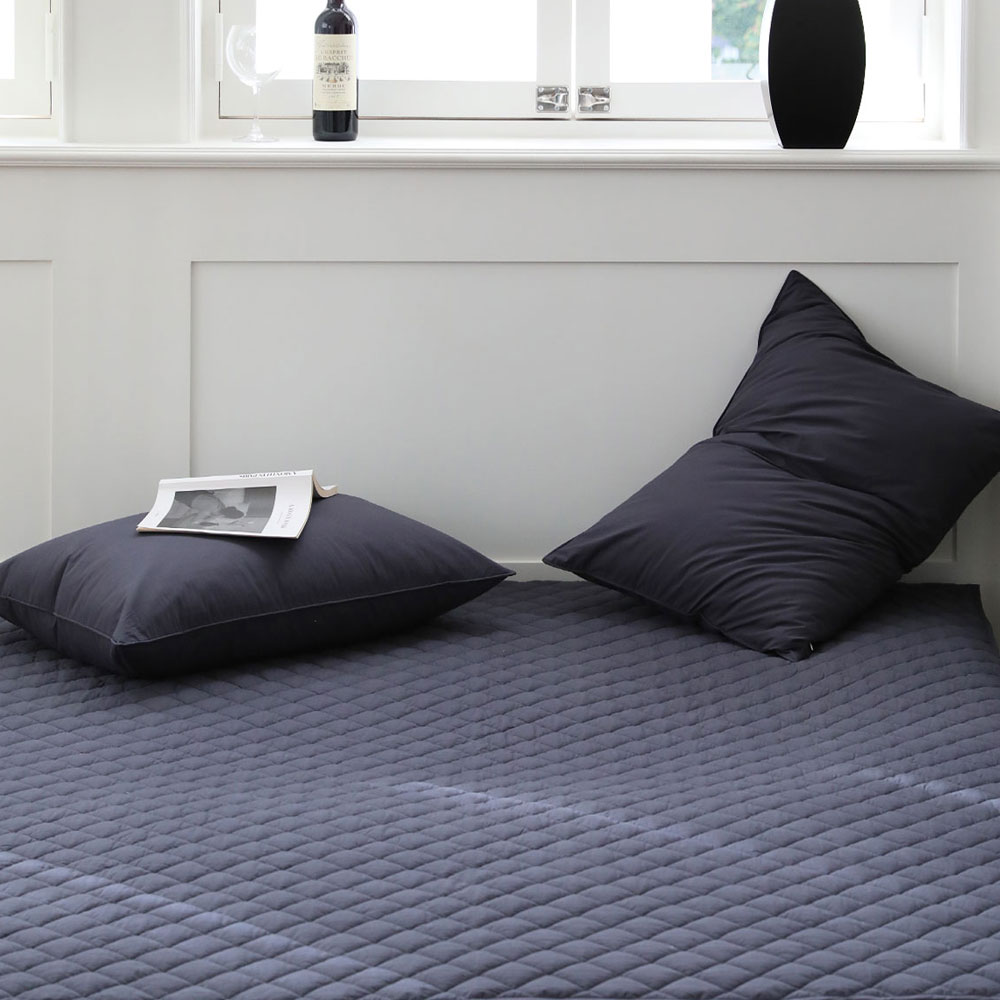 침대패드 클래식 고밀도 80수 고정밴드 미끄럼방지 10cm 더 넉넉한 누빔 이불패드 SS