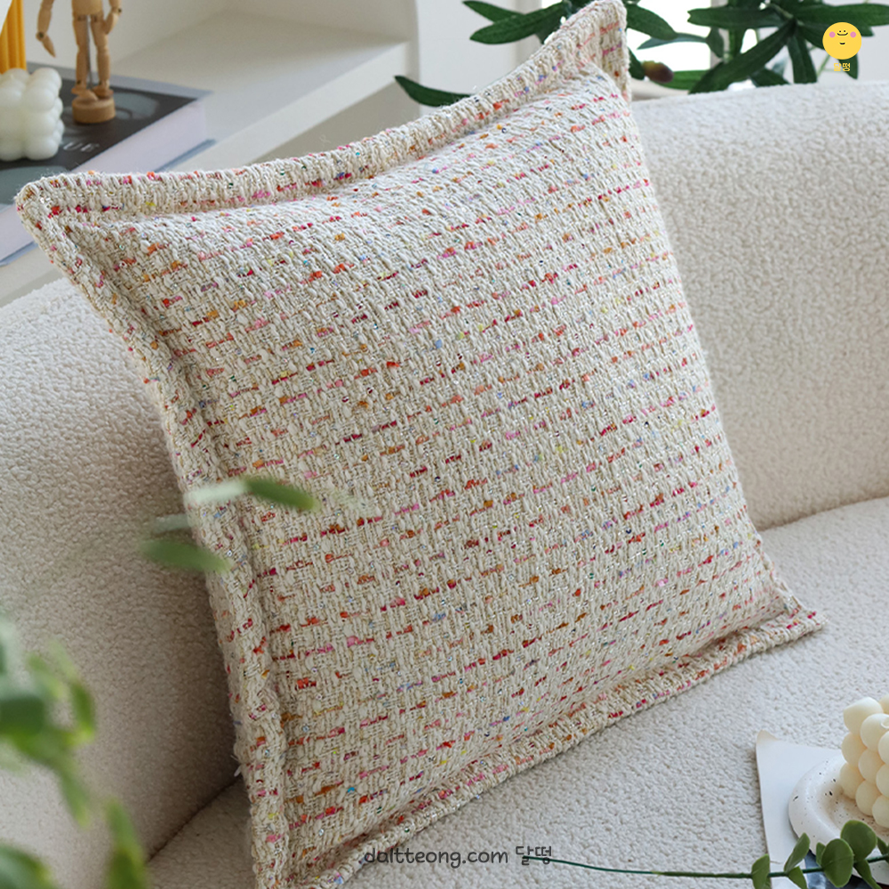 달떵 예쁜 고급 디자인A 트위드 거실 쇼파 쿠션 커버 북유럽 침대 포인트 인테리어