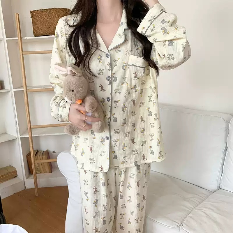 손해보기싫어서 12화 한지현 잠옷 홈웨어 남자연 파자마 긴소매 의상 옷 패션 - 메인 이미지