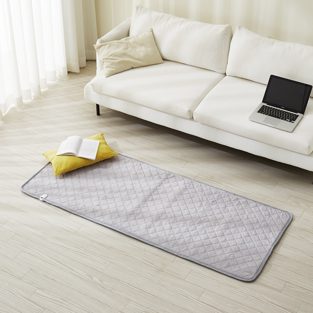 침대 전기장판 1인용 탄소매트 극세사그레이 온열매트 숏미니싱글