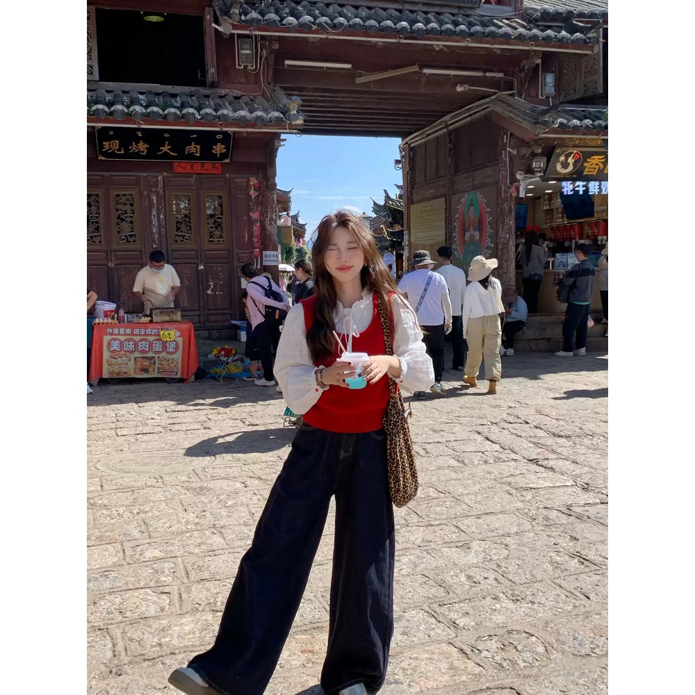 살롱드립2 60화 김태리 팬츠 바지 와이드 데님 캐주얼 의상 옷 패션 - 상세 이미지 3
