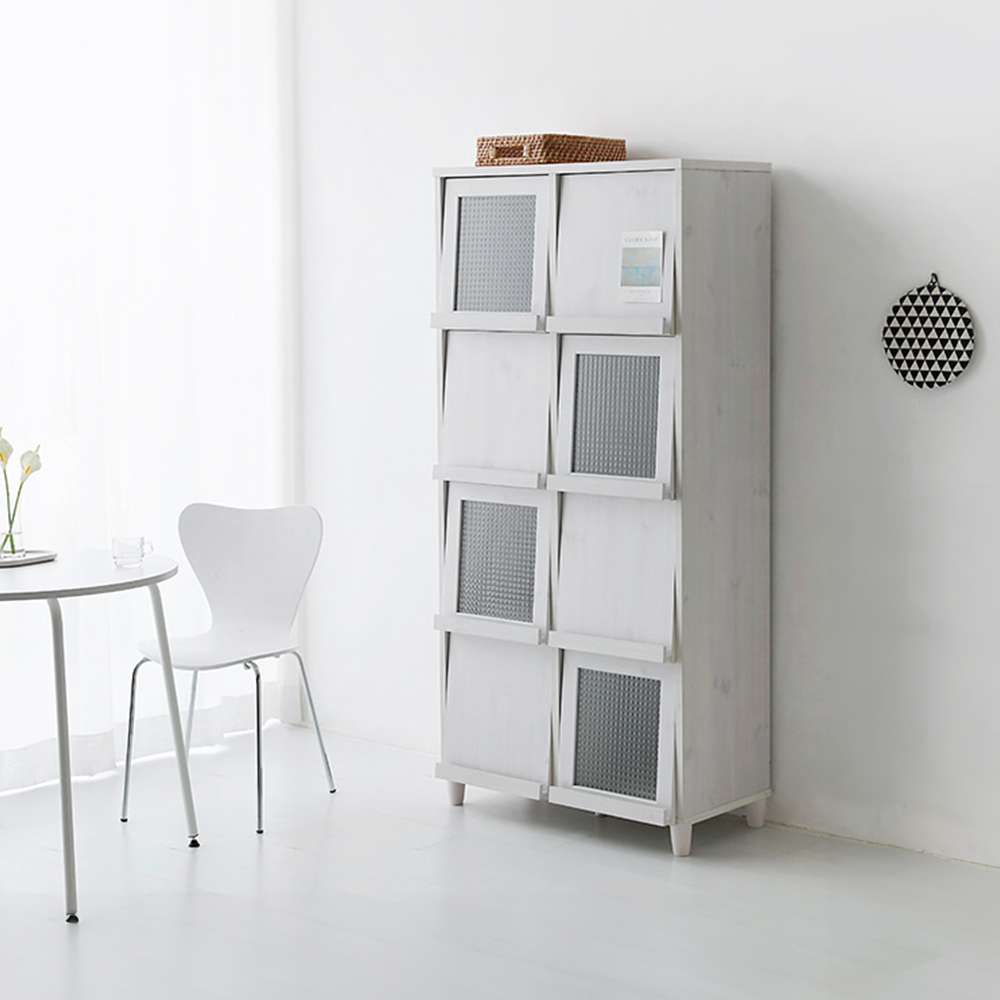 필몬 수납장 8문 NFM17380F 세로형 810x450x1730mm, 4단, 화이트파인베니어 5339.8484 - 상세 이미지 4