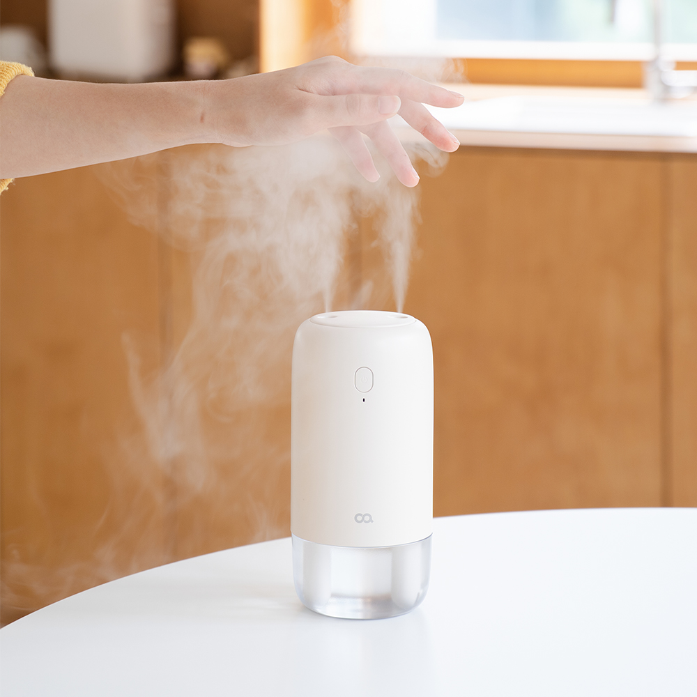 오아 라운드 미니 듀얼 무선 가습기 휴대용 사무실 탁상용 책상 차량 USB 텀블러 충전식