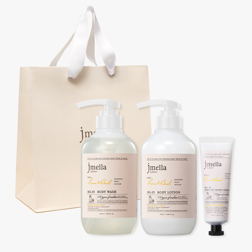 제이멜라 페이보릿 바디케어 3종 세트 (바디워시 500ml + 바디로션 500ml + 핸드크림 50ml) - 상품 이미지