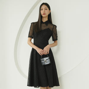 [김세정, 하윤경 착용] AGNES Half-sleeve flared d... 착용 후기 | 사이즈/핏 총정리 - 상품 이미지 1