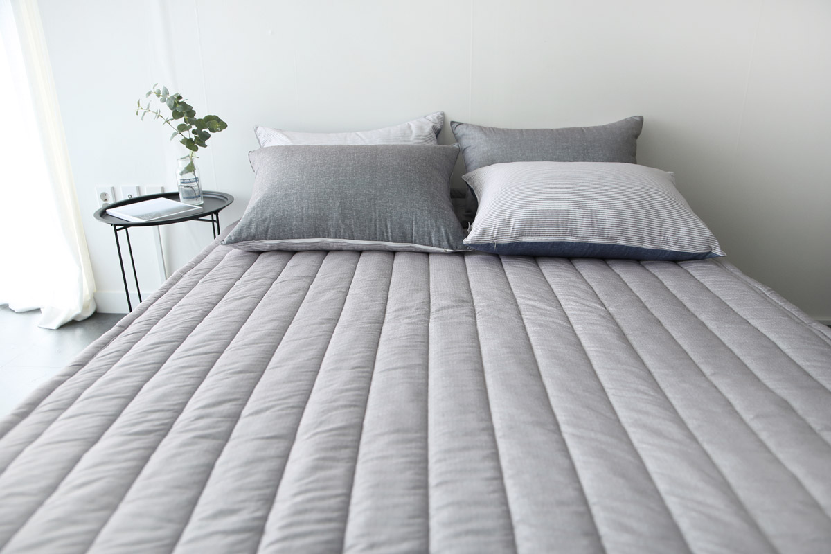 이불패드 침대패드 스트라이프 알러지케어 고정밴드 SS