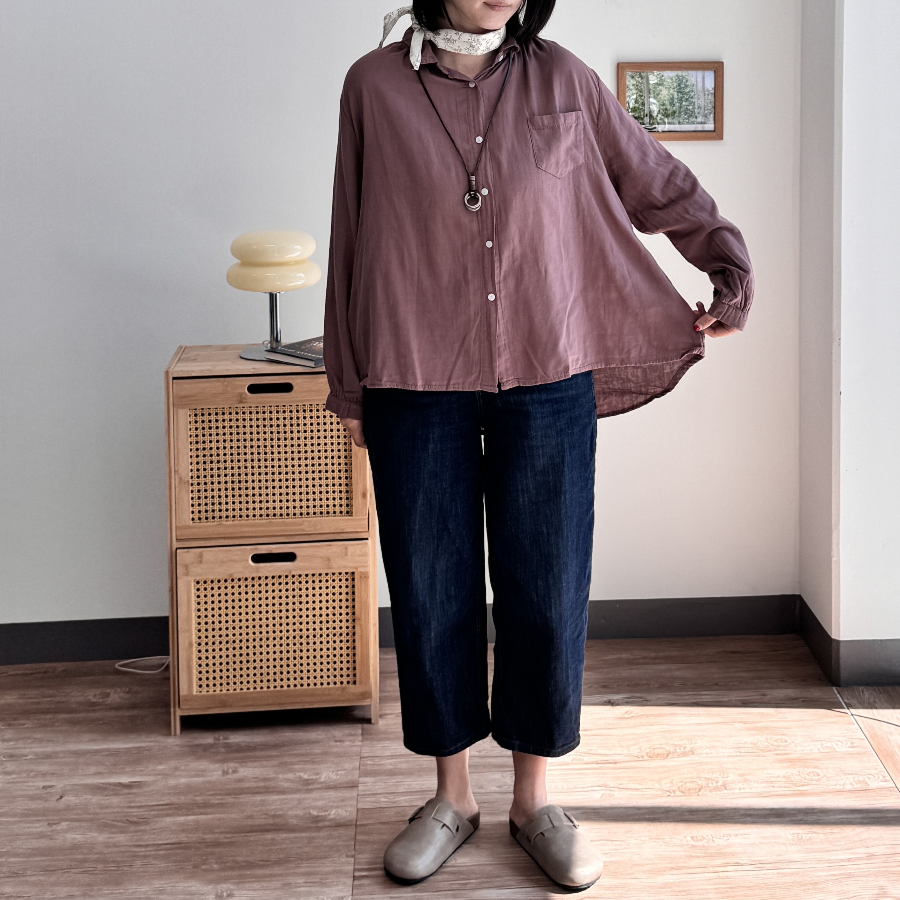 아사면 오버핏셔츠 거즈면 롱셔츠 셔켓 - 상세 이미지 2