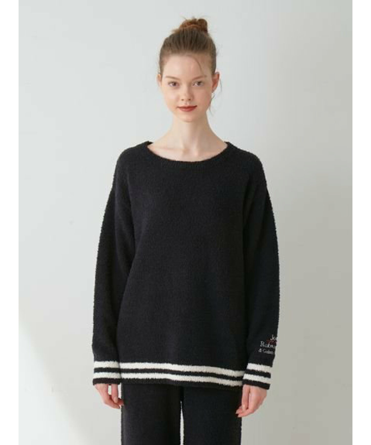 젤라또피케 Robuchon 풀오버 홈웨어 니트 잠옷 PMNT241963 블랙 - 상세 이미지 2