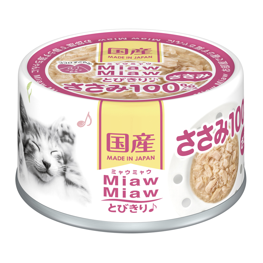 아이시아 먀우먀우 토비키리 고양이캔 고양이 습식캔 닭가슴살, 60g, 1개 - 메인 이미지