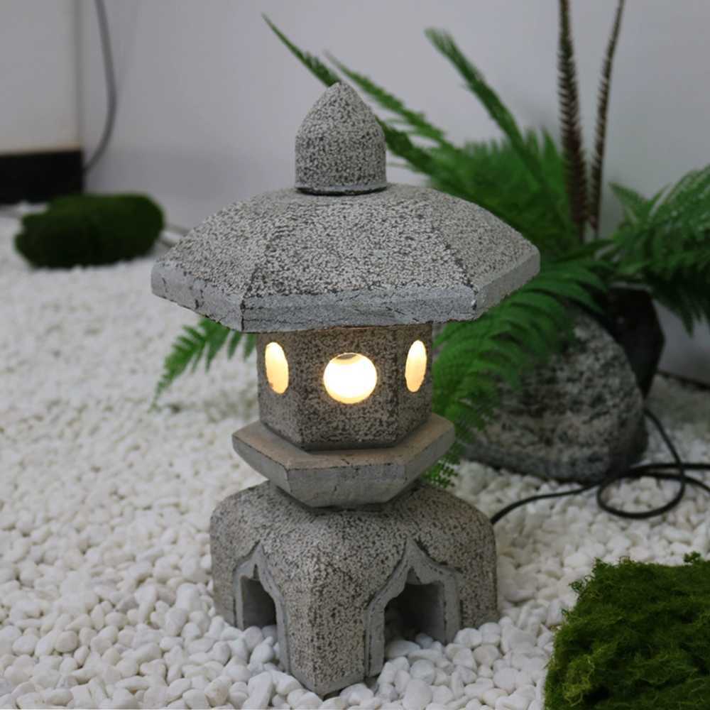 돌탑 미니 석등 화단 자연석 공원 인테리어 가드닝 A 30cm - 상품 이미지