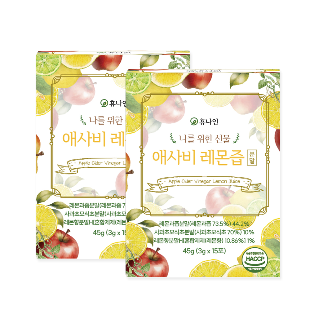 휴나인 레몬즙 애사비 레몬수 스틱 15포 레몬, 3g, 1개 - 상세 이미지 2