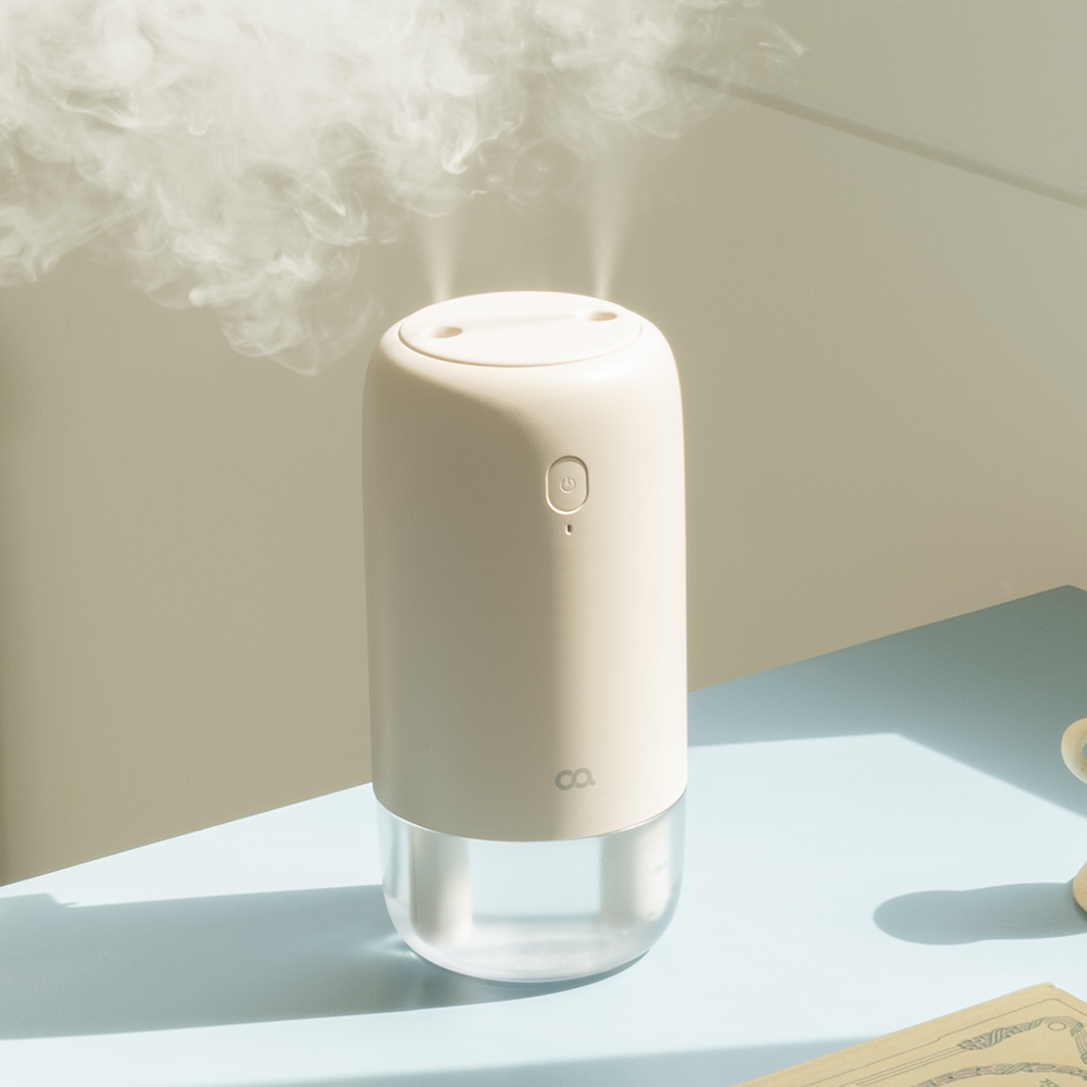 오아 라운드 미니 듀얼 무선 가습기 휴대용 사무실 탁상용 책상 차량 USB 텀블러 충전식