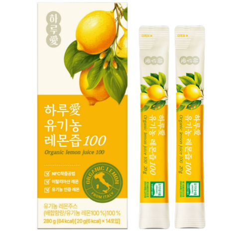 비가열 레몬즙 유기농레몬즙 순수100 퓨어 다이어트 레몬디톡스 14포