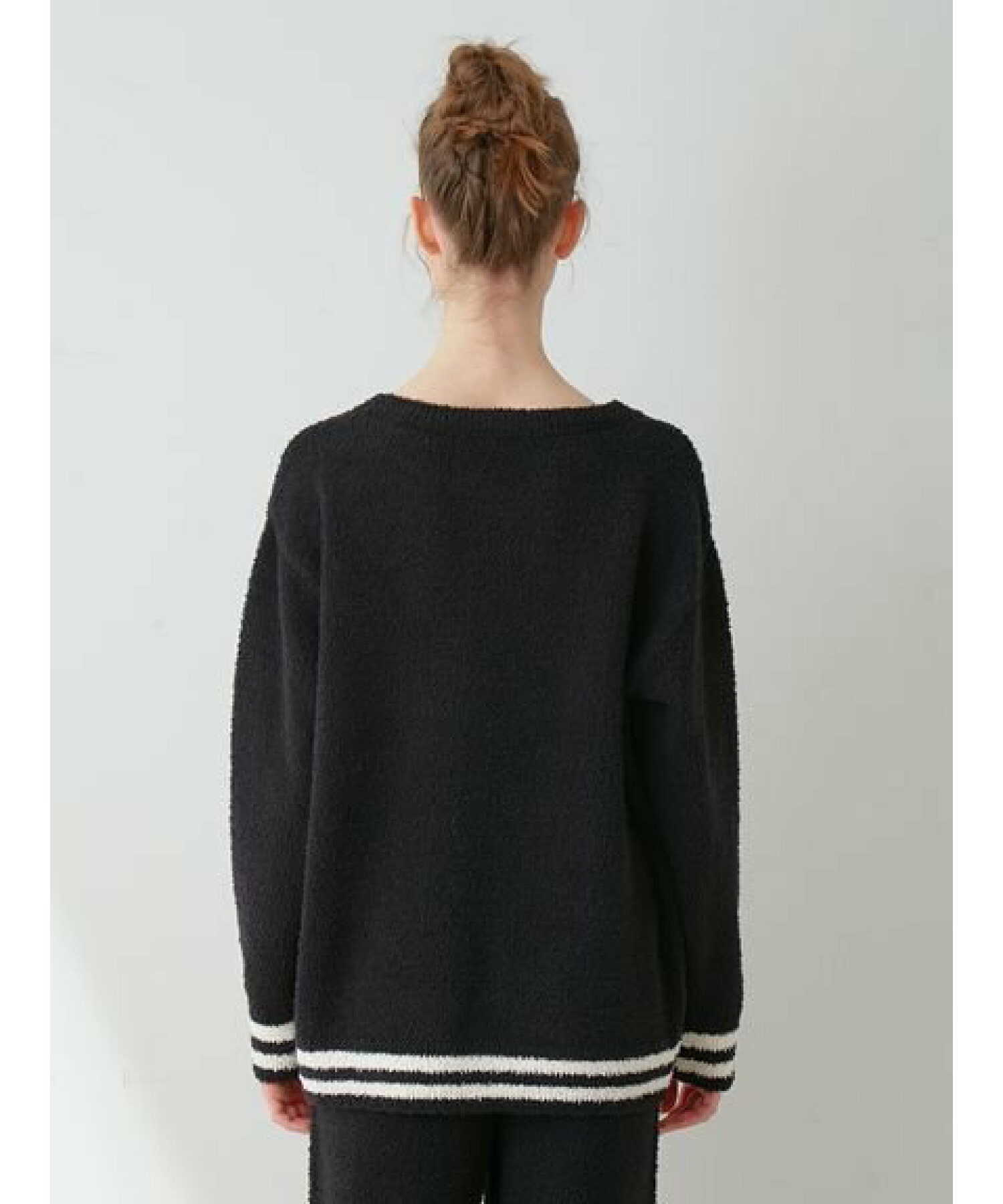 젤라또피케 Robuchon 풀오버 홈웨어 니트 잠옷 PMNT241963 블랙 - 상세 이미지 3