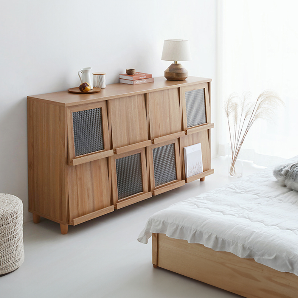 필몬 수납장 8문 NFM90159F 가로형 1590x445x920mm, 2단, 캄포어베니어 4173.4170 - 상세 이미지 4