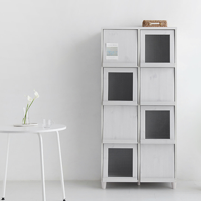 필몬 수납장 8문 NFM17380F 세로형 810x450x1730mm, 4단, 화이트파인베니어 5339.8484 - 상세 이미지 5