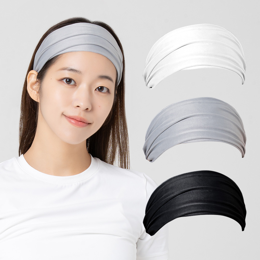 두께 조절 스포츠 헤어밴드 운동 러닝 테니스 등산 남자 여자 땀흡수 쿨 머리띠 디베코 - 상세 이미지 3