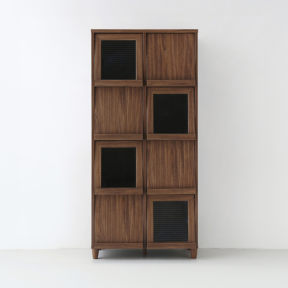 필몬 수납장 8문 NFM17380F 세로형 810x450x1730mm, 4단, 미들브라운 0179.5172