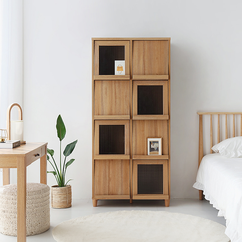 필몬 수납장 8문 NFM17380F 세로형 810x450x1730mm, 4단, 캄포어베니어 6396.4798 - 상세 이미지 3