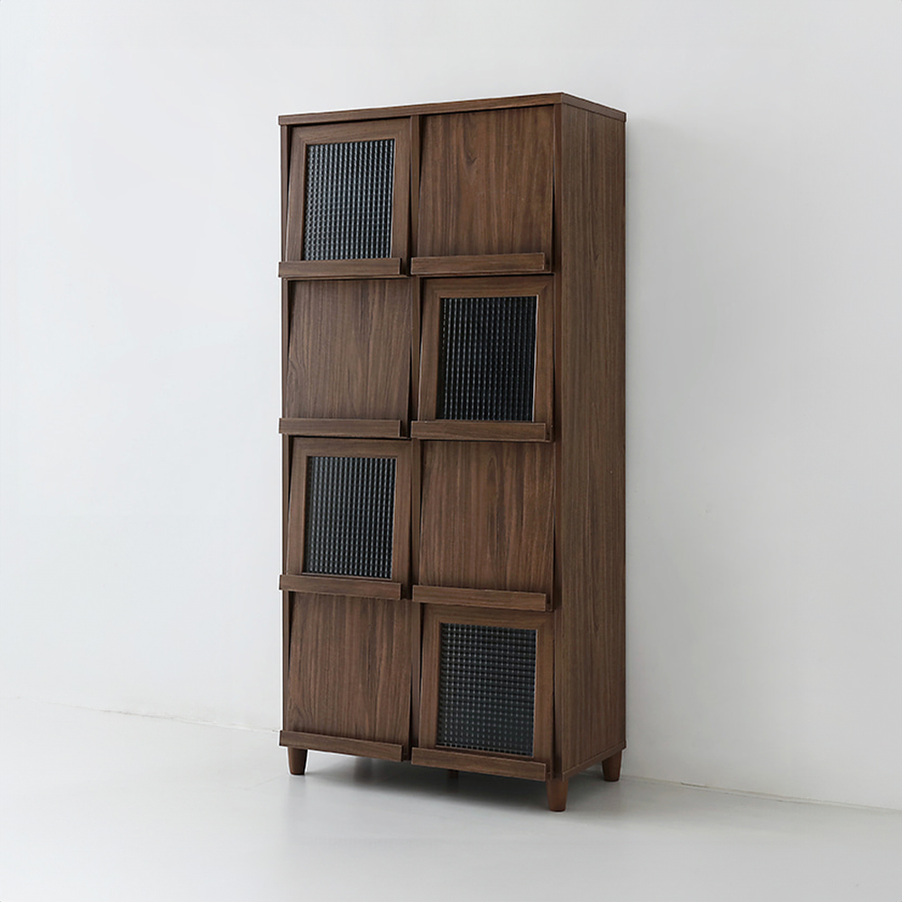 필몬 수납장 8문 NFM17380F 세로형 810x450x1730mm, 4단, 미들브라운 0179.5172 - 상세 이미지 2