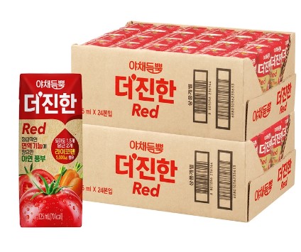 롯데칠성 더진한 레드주스 코스트코 당근 토마토 토마토즙 주스 24팩