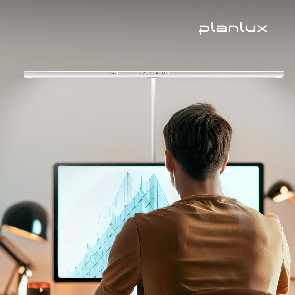 플랜룩스 책상 스탠드 LED 와이드 모티프로 클램프 모니터 공부 조명 독서등 제품 이미지