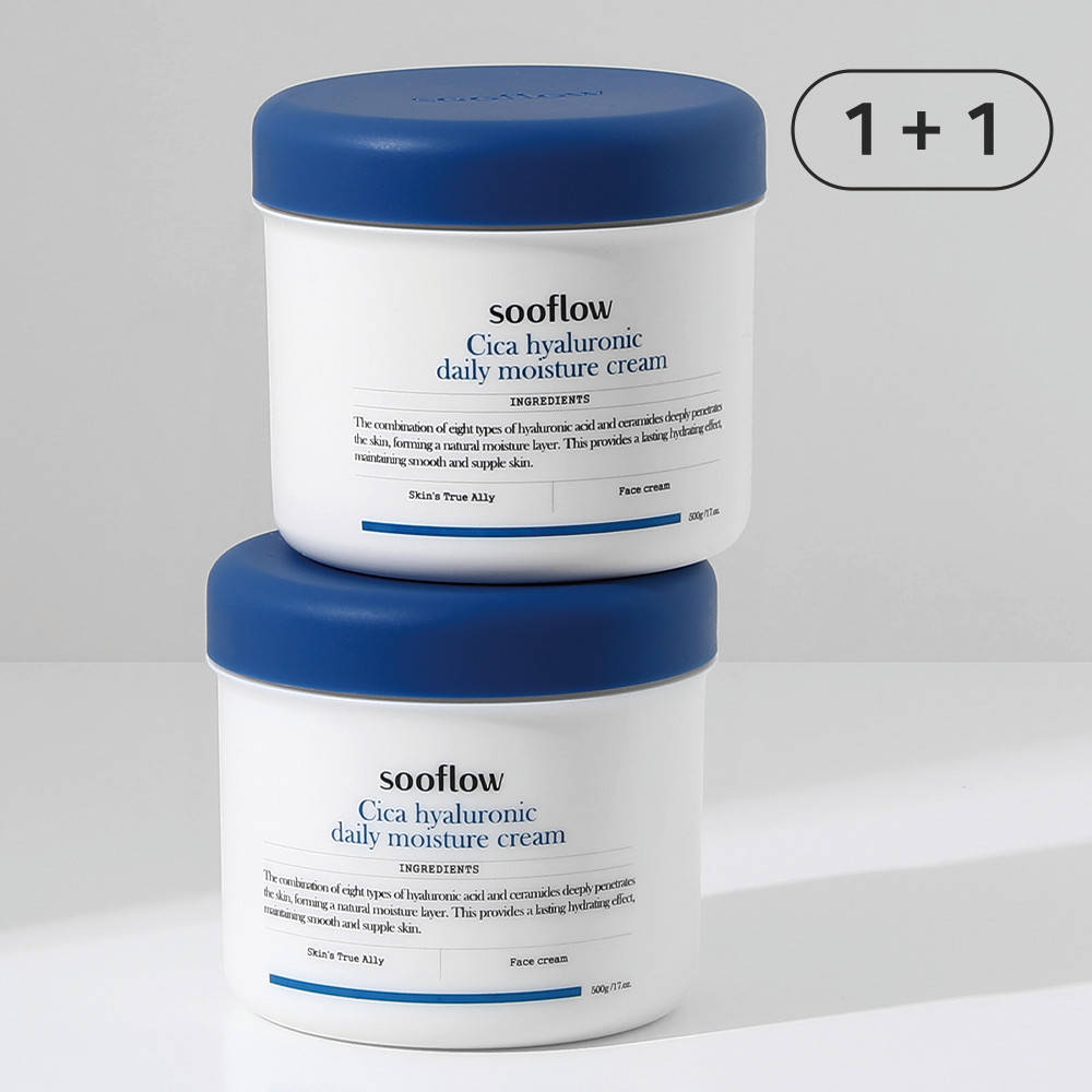 1+1 사계절 필수! 히알루론산 대용량 만능 수분 보습 크림 500g+500g