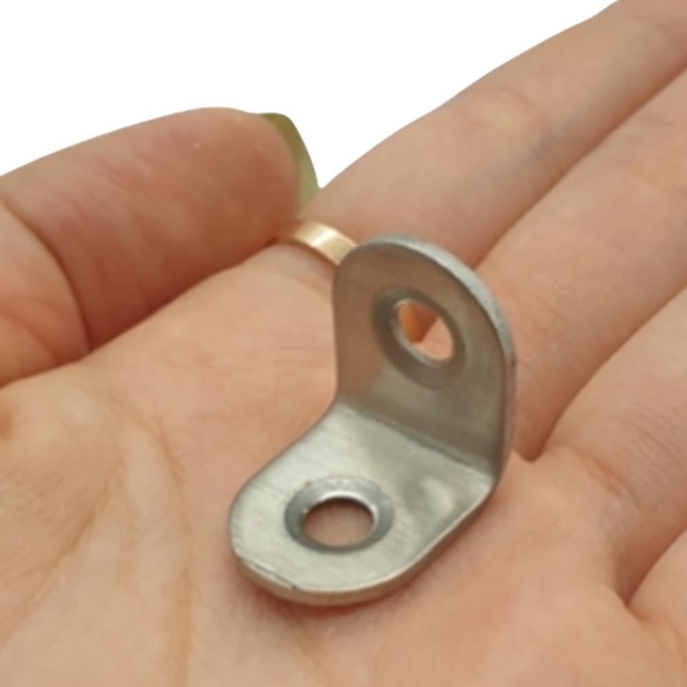 2cm 미니 코너 브라켓 2홀 코너브레이스 기역자 꺽쇠 4개입 가구제작 목공 DIY용