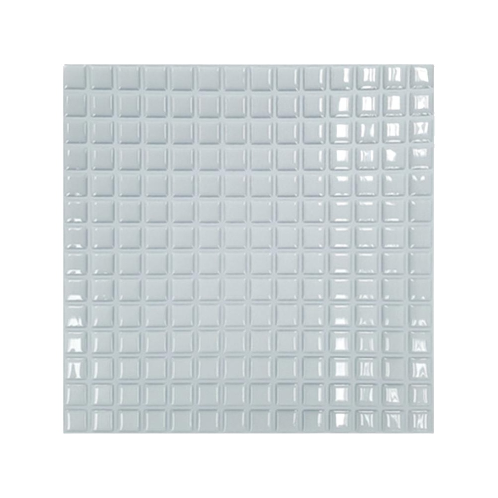 3D 입체 타일스티커 데코시트지 후면접착 생활방수 254x254mm, 실버 잔바둑