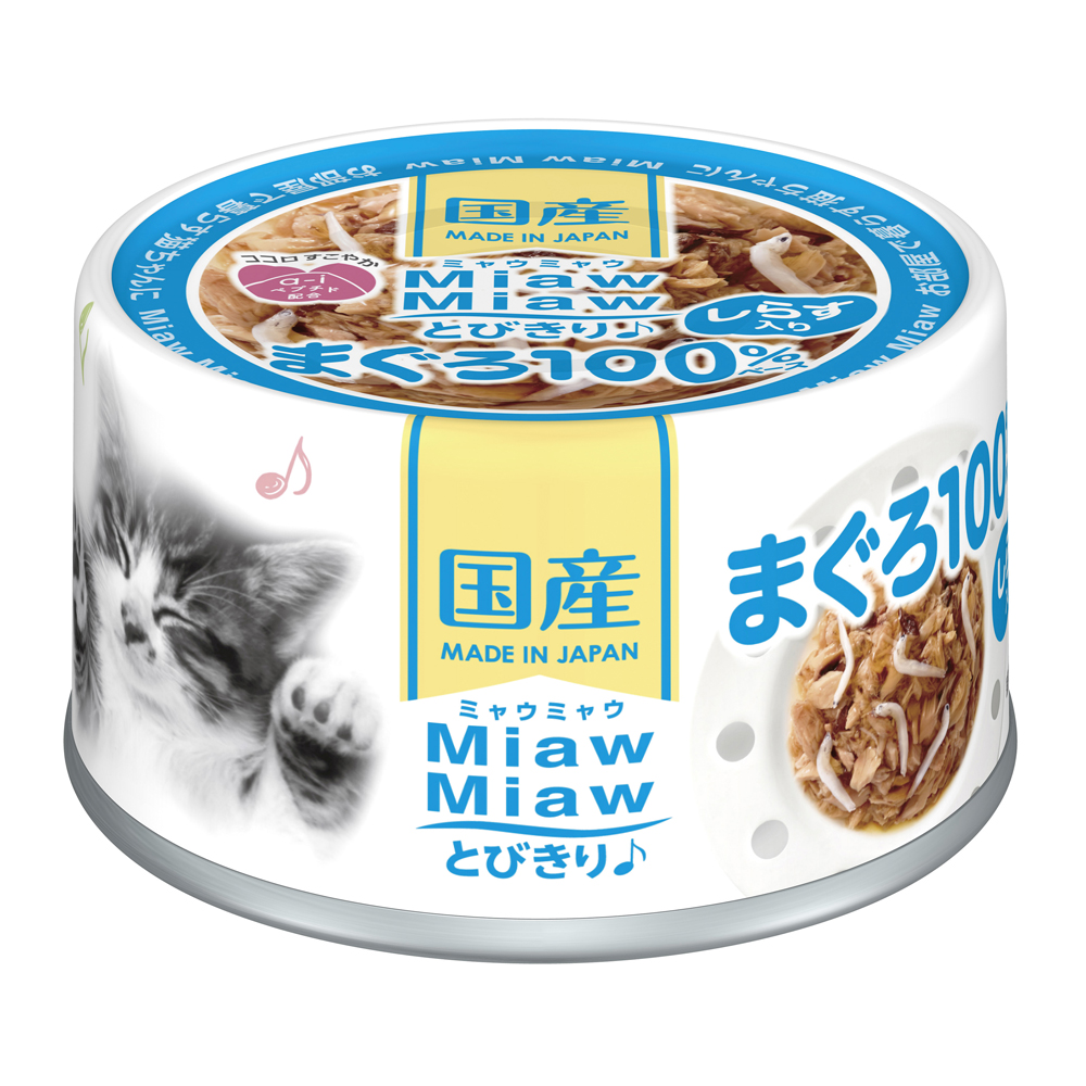 아이시아 먀우먀우 토비키리 고양이캔 고양이 습식캔 치어 참치, 60g, 1개 - 메인 이미지