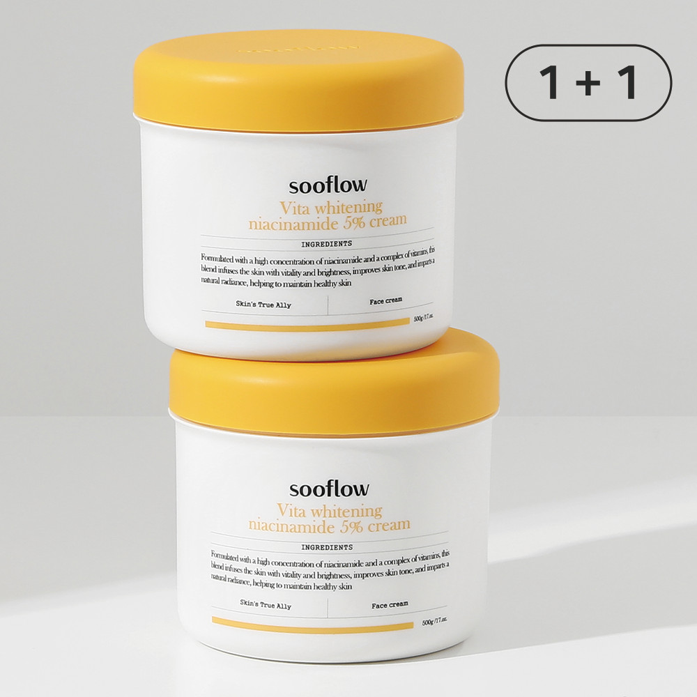 1+1 미백 주름 2중기능성 대용량 수분 보습 나이아신아마이드 5% 비타민b3 크림 500g+500g