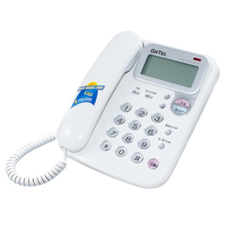 화이트 발신번호표시 유선전화기 CID 집 전화기 일반 번호 저장 검색 기능