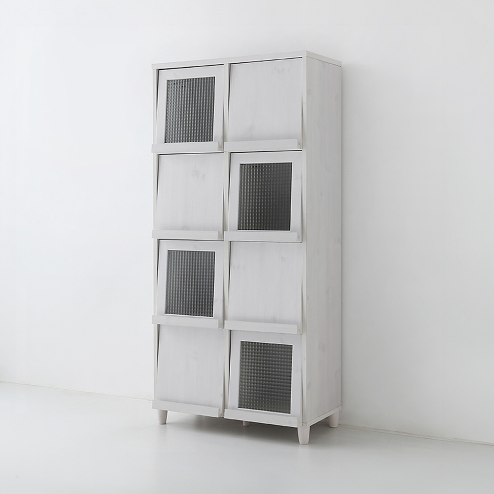 필몬 수납장 8문 NFM17380F 세로형 810x450x1730mm, 4단, 화이트파인베니어 5339.8484 - 상세 이미지 2