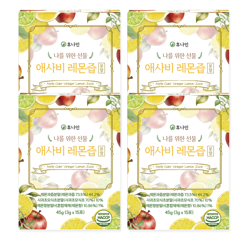 휴나인 레몬즙 애사비 레몬수 스틱 15포 레몬, 3g, 1개 - 상세 이미지 4