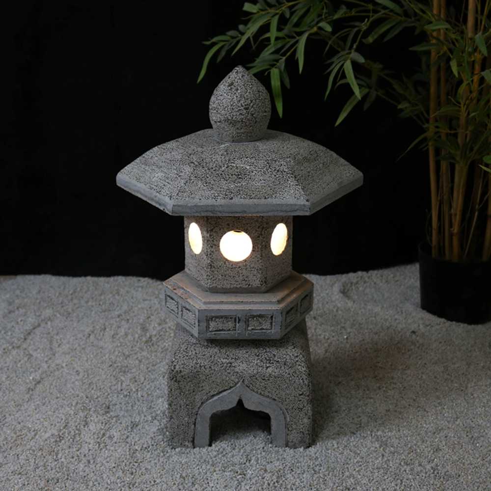 돌탑 미니 석등 화단 자연석 공원 인테리어 가드닝 A 30cm - 상세 이미지 4
