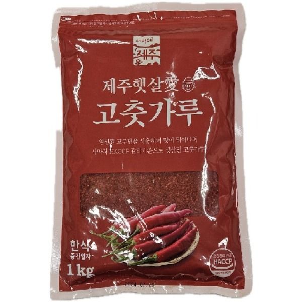 제주햇살애 고춧가루 중간굵기 한식용 1kg : POOLMALL
